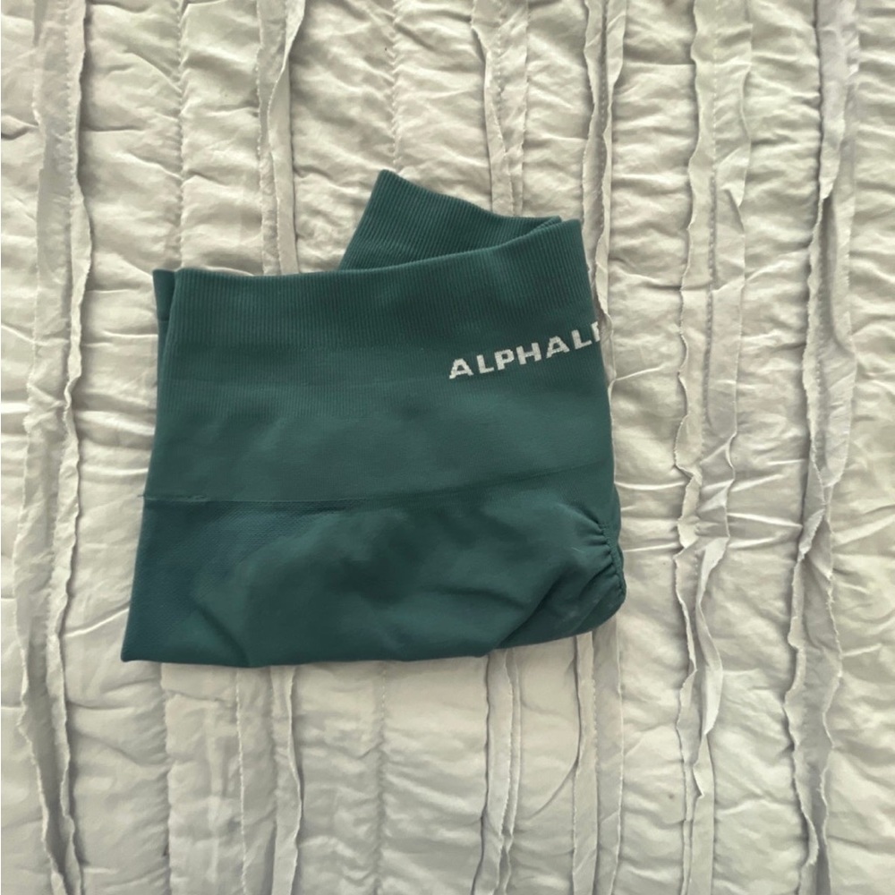 alphalete amplify shorts pier blue